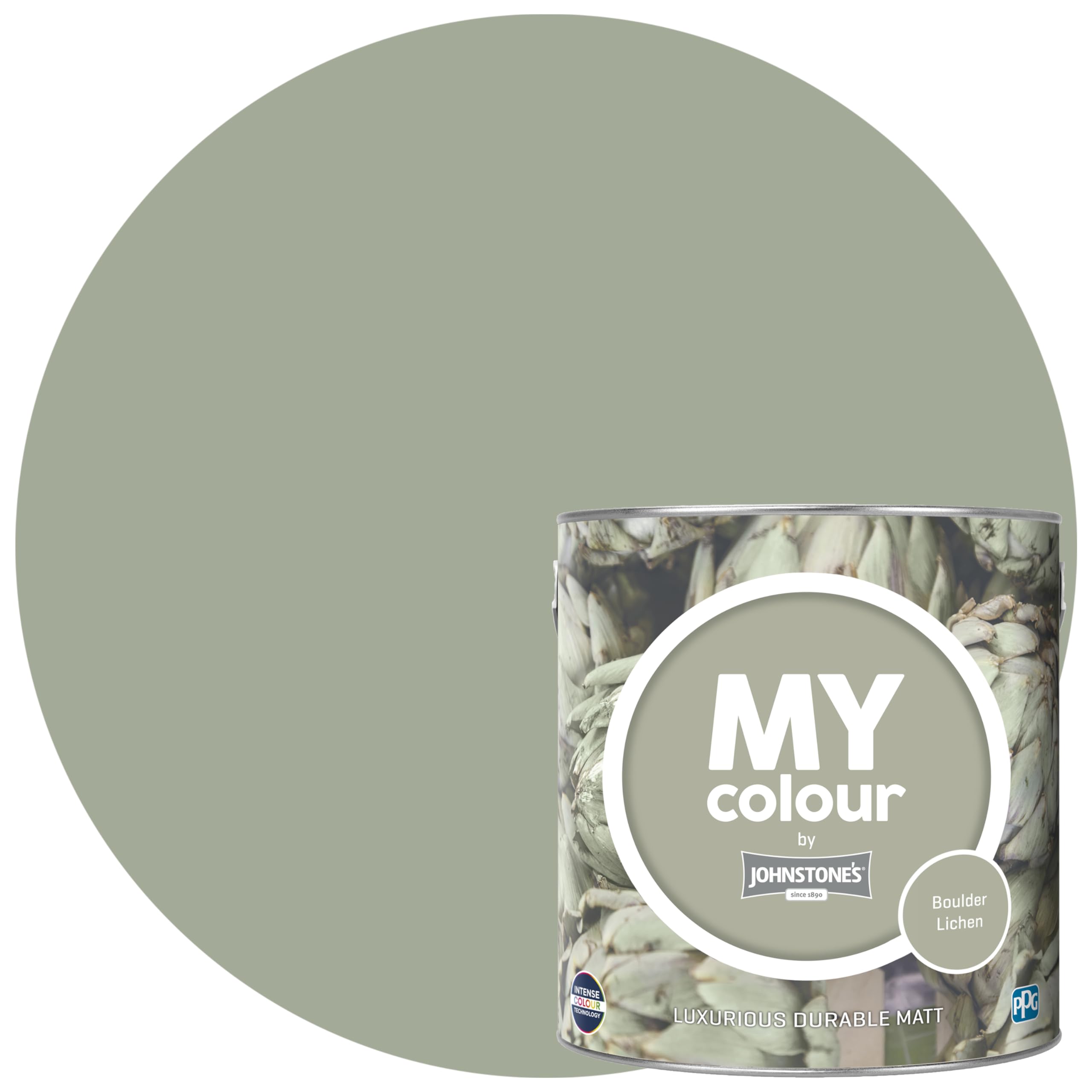 MY colour by Johnstone's - Luxurious Durable Matt - Boulder Lichen - Colour Intense Technology - 2.5L