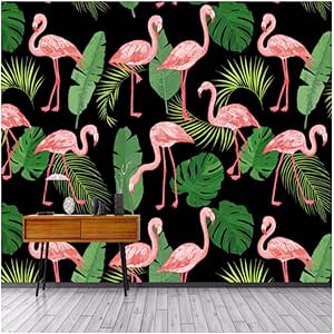 Mrlwy Hojas de plátano flamenco abstracto nórdico mural de fondo de