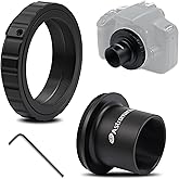 Astromania T2 T Ring and M42 T-Mount Telescope Camera Adapter, T-Ring for Nikon SLR/DSLR Camera with F-Bayonet & T Adapter 1.25 inches Astrophotography Telescope Accessory Fit for Astronomy Telescopes