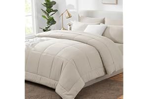 3 Pcs Cotton Comforter Set – Soft Breathable Quilted Bedding, Fluffy 500 GSM Fill Durable Stitching, Machine Washable Warm Co