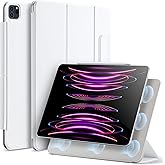 ESR for iPad Pro 12.9 6th/5th/4th Gen, iPad Air 13 Inch Case M3/M2 (2025/2024), Powerful Magnetic Attachment, Slim Trifold Stand Case, Supports Pencil Pro & USB-C, Rebound Series, Brilliant White