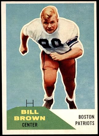 Amazon Com 1960 Fleer 49 Bill Brown New England Patriots Football Card Ex Mt Patriots Collectibles Fine Art