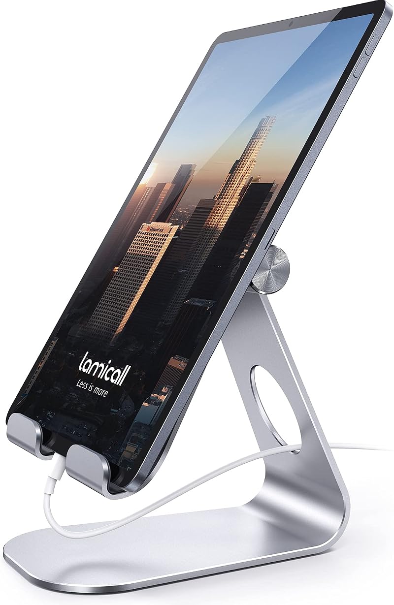 Lamicall Tablet Stand Adjustable Holder Desktop Dock Silver