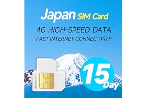 LBDCIOT Japan Data ONLY SIM Card 15 Days | Unlimited Internet Data Prepaid SIM Card for iPhone and Android,High Speed Japan Data SIM Card for Travelling/Business