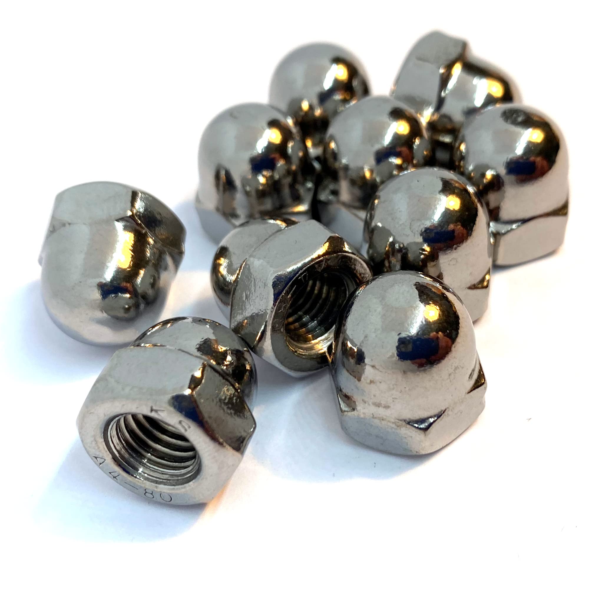 M10 Dome Nut DIN1587, A4 (316) Stainless Steel (Pack of 10)