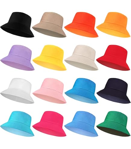 Geyoga 8 Pack Cotton Bucket Hat Foldable Packable Fishing  display picture 3