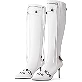 VARECOLA Women’s Knee High Boots, Pointed Toe Stiletto High Heel Boots with Zipper Fall Winter Dress Fashion Boots