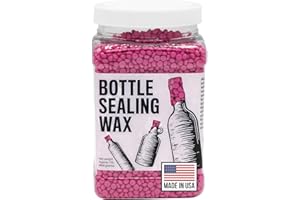 BW BLENDED WAXES, INC. Blended Waxes, Inc. Bottle Sealing Wax 1 lb. Pastilles - Resilient and Versatile Bottling Wax For Wine, Beer, and Liquor Bottle Sealing - Seals Between 25-30 Bottles (Pink Flamingo)