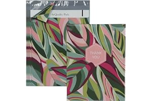 Quality Park Thank You Poly Mailers, 10 x13 Inch Shipping Envelopes, 100 Pack, Self Seal, Waterproof Shipping Bags for Clothing, Leaf (QUA89300)