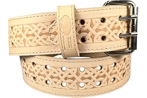 Leather Carpenters Tool Belt - Embossed Celtic and Stitched