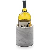 RSVP International Cooler & Kitchen Holder | Doubles as Tool Crook or Wine Chiller, 5.5" x 6.25", White Marble