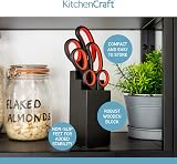 KitchenCraft Kitchen Scissors Set with Block 4 Piece Multi Purpose Shears Black view 6