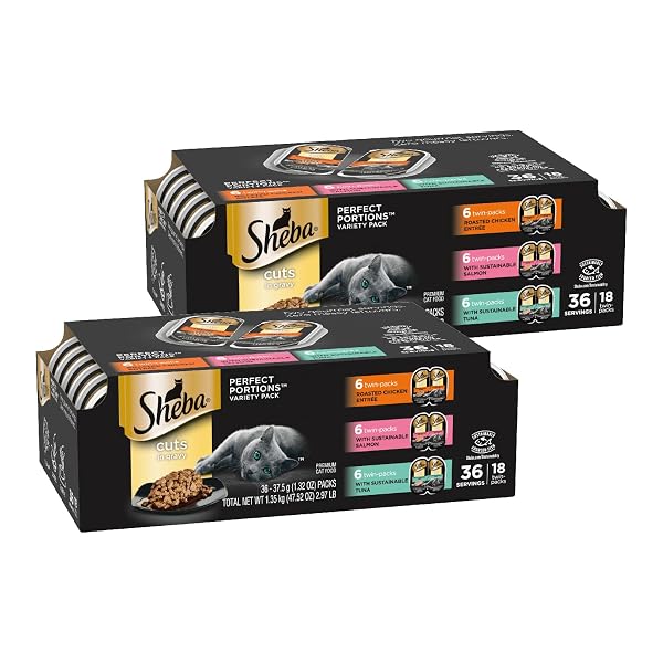 SHEBA PERFECT PORTIONS WET CAT FOOD CUTS IN...