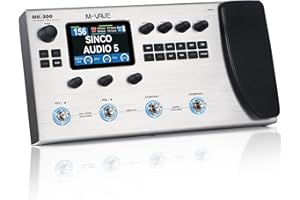 MK-300 Guitar Multi-Effects Pedal with 3.5'' LCD Screen, 320+ Effects,100 Cabs, 301.7s Looper, 128 Drum Machine,120 Amp Model