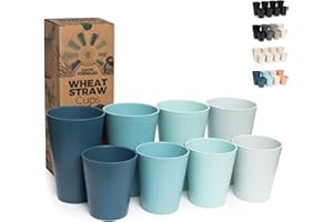 Grow Forward Premium Wheat Straw Cups - 13 & 20 oz Unbreakable BPA Free Hard Plastic Cups – Reusable Lightweight Plastic Drin