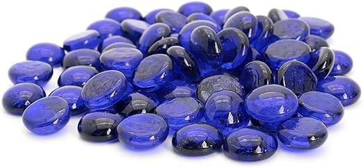 Amazon Com Royal Imports Blue Flat Marbles Pebbles Glass Gems