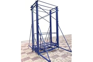 990 Lbs Load Electric Scaffolding Lift, 26.2ft Lifting Height Construction Scaffolding,Motorized Scaffold Platform with PA100