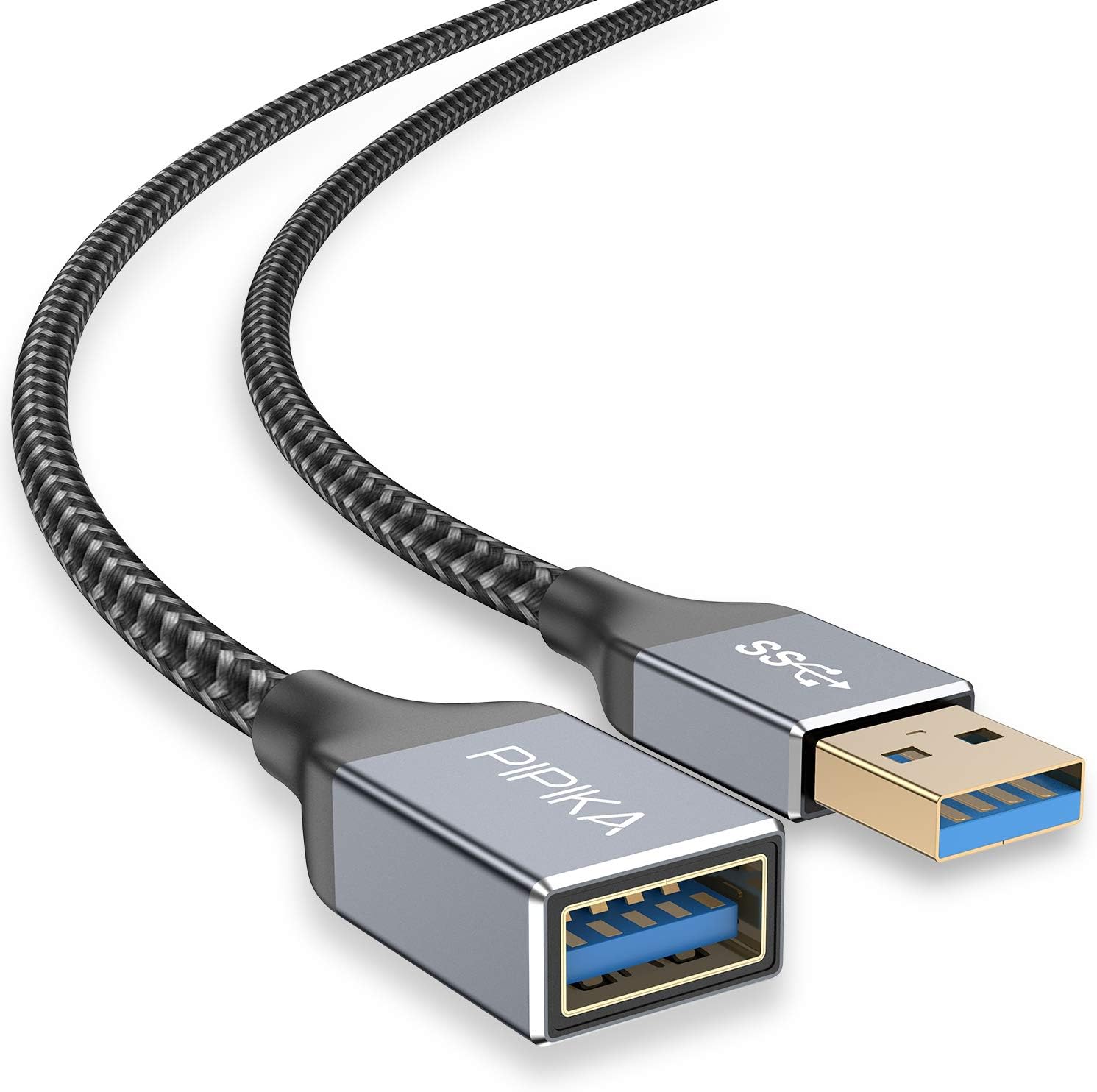 Hama USB Verlängerungskabel 3 Meter - Geschirmt, Grau - USB-A Stecker Auf Buchse