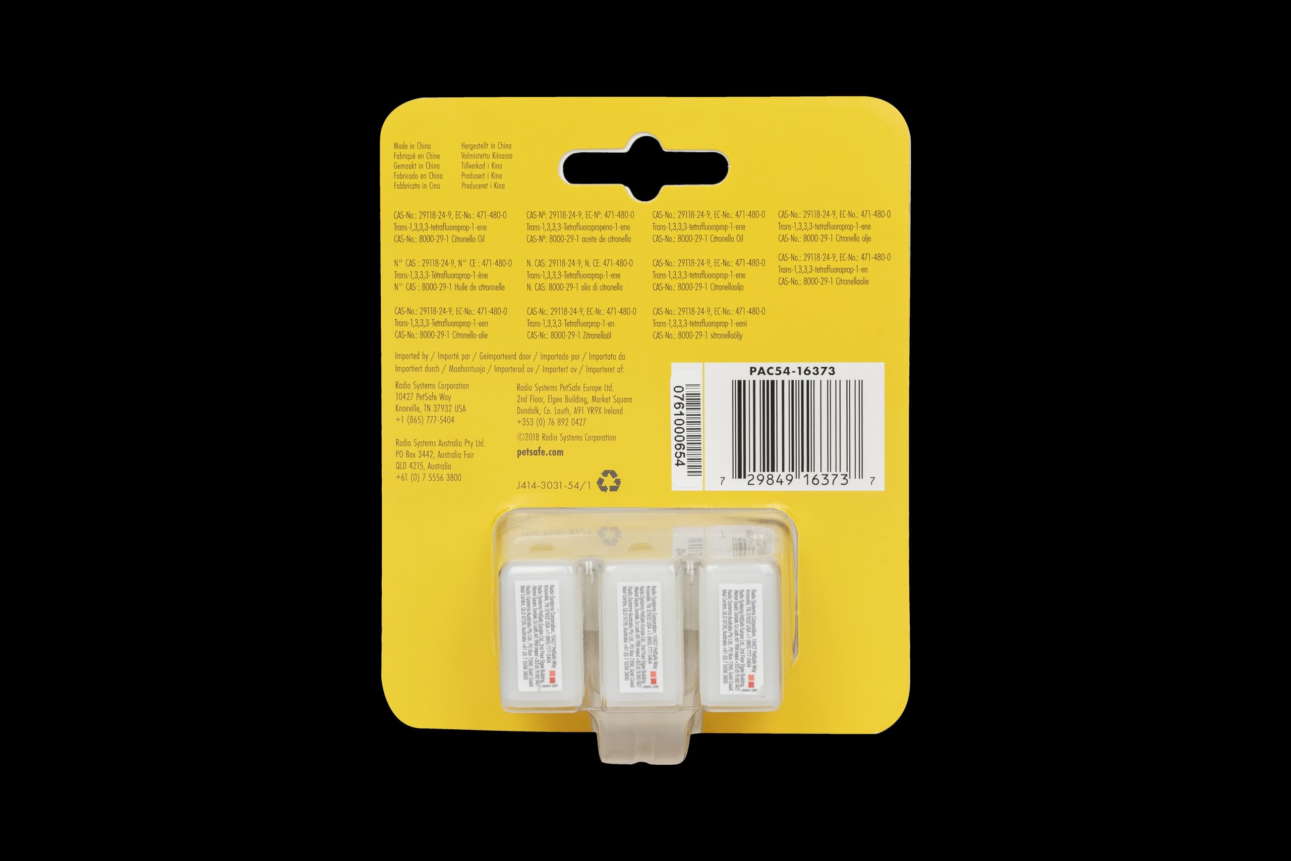 PetSafe Spray Refill - Gentle Correction Dog Collar Refill - Easy Install Spray - Bark Control - Leak-Proof Collar Cartridge - Citronella Scent - (3-Pack)