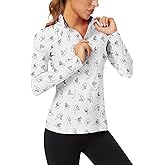 Soneven Women's Quarter Zip Polo Collared Golf Shirt Moisture Wicking Shirts Slim Fit for Casual Work