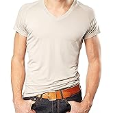 Mr. Davis Traditional Cut V Neck Undershirt in Bamboo Viscose - Stylish Undershirts with Stretch Fabric for a