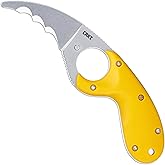 CRKT Bear Claw Outdoor Rescue Fixed Blade Knife with Sheath, Gray, 2511Y | 2.38" Hawkbill Blade, AUS 8 Steel with Corrosion Resistance, Lightweight GRN Handle, Veff Serrations