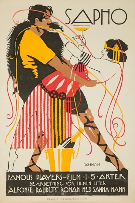 Amazon Com Sapho Vintage Poster Artist Rohman Sweden C 1918