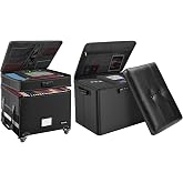 DocSafe Fireproof Storage Ottoman with Lock+Rolling File Box