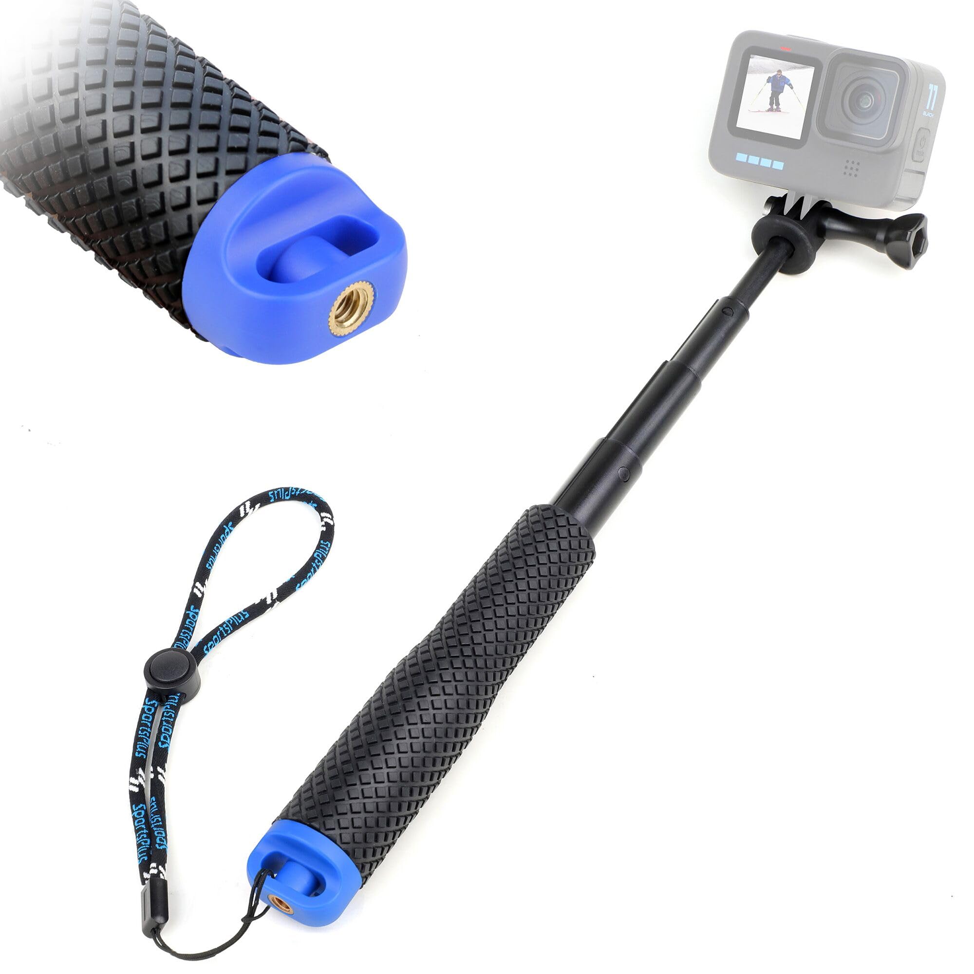 Photo 1 of YALLSAME 7''-23'' Extendable Selfie Stick for GoPro, Waterproof Handle Grip Monopod for Action Camera, Portable Extension Pole for GoPro Hero 13 12 11 10 9 8 7 6/AKASO/DJI Osmo, Ideal for Travel Vlog