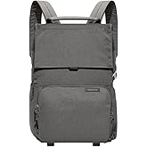 BREVITE - The Runner - Compact Camera Backpacks for Photographers - A Minimalist & Travel-friendly Photography Backpack Compatible With Both Laptop & DSLR Accessories 18L (Charcoal Gray)