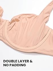 DOBREVA Women's Unlined Balconette Bra Underwire