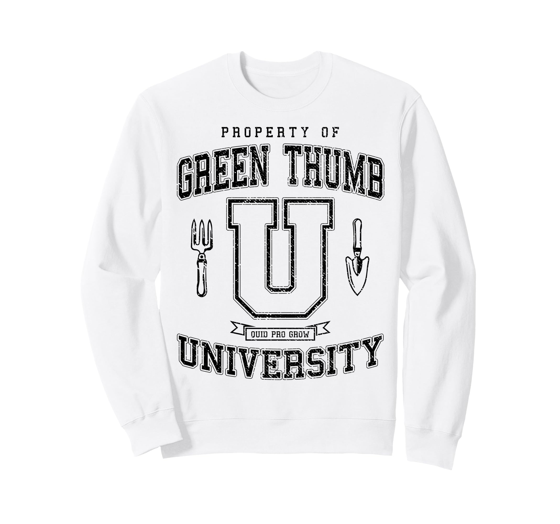 Funny Green Thumb University Vintage Varsity Plant Lover Sweatshirt