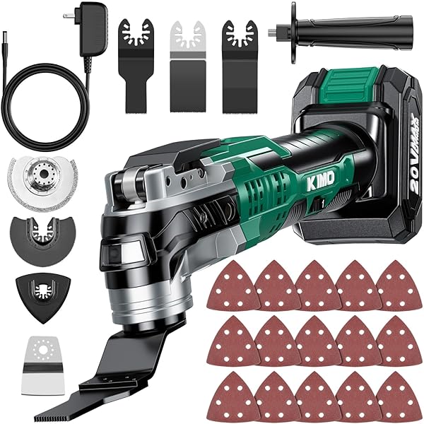 KIMO 20V CORDLESS OSCILLATING TOOL KIT WITH 26-PCS...