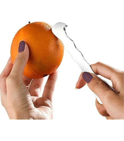 Stainless Steel Orange Peeler - Serrated Citrus Fruit Cutter Tool For Kitchen