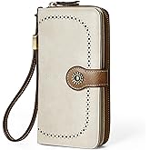 TFKGS Wallet for Women RFID Blocking Leather Large Capacity Card Holder Ladies Phone Clutch Travel Long Purse Wristlet | RFID Blocking, Leather, Large Capacity, Ladies, Travel