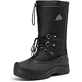 NORTIV 8 Men's Waterproof Hiking Winter Snow Boots Insulated Fur Liner Lightweight Outdoor Tall Boots