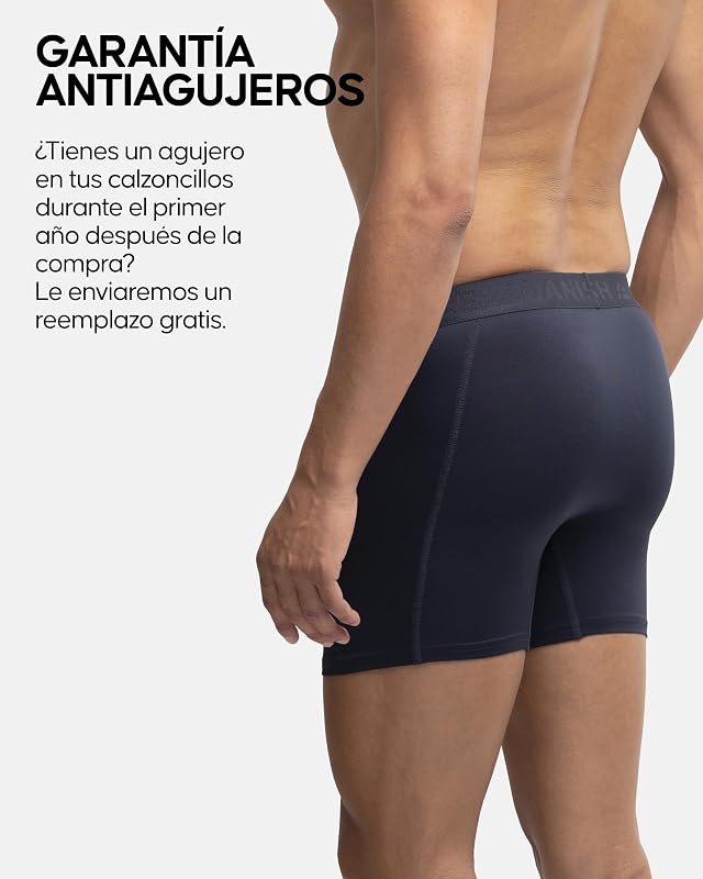 Boxer Deportivos Hombre, 3 Pack Azul M