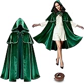 Sunlisky Renaissance Costumes Cloak with Hood Arm Holes Women Medieval Hooded Cape for Halloween Cosplay