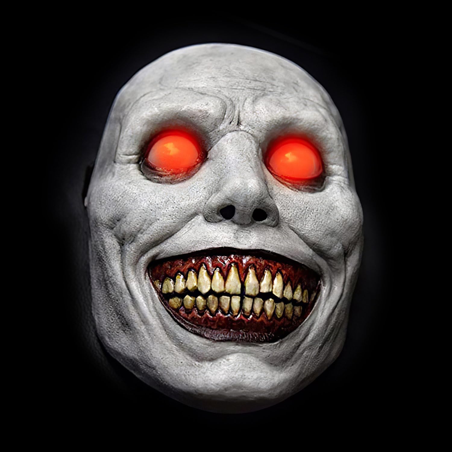 Original Cup Halloween mask Red Eyes scary | Luminous mask with red LEDs instead of eyes | Premium quality latex nature | Original disguise for Halloween and costume party