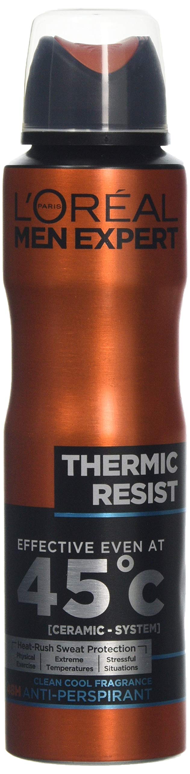 L'Oréal Paris Men Expert Thermic Resist Deodorant for Men, 150 ml, Pack of 6, Bulk Buy