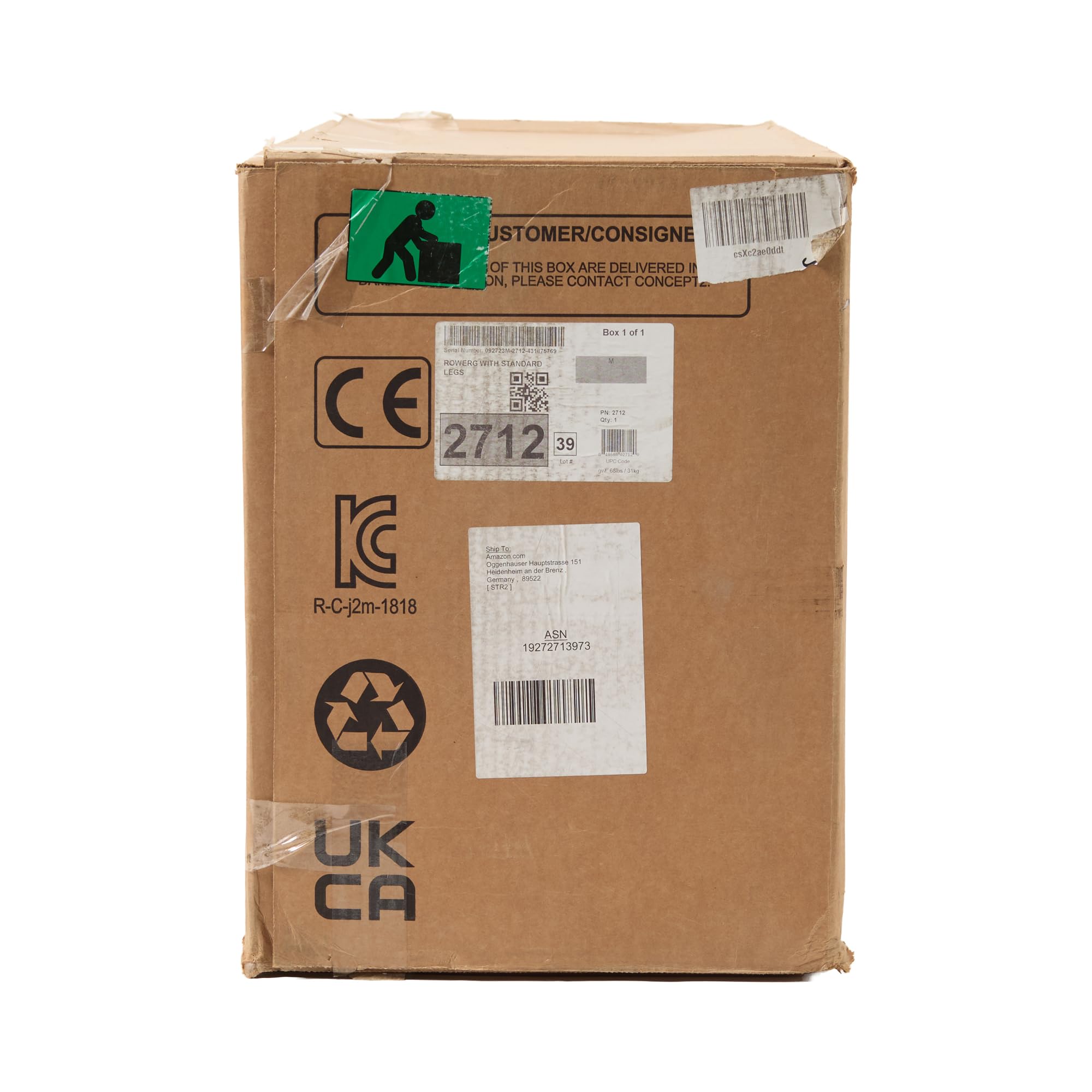 Concept2 RowErg Indoor Rowing Machine - PM5 Monitor, Device Holder, Adjustable Air Resistance, Easy Storage