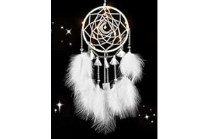 Nice Dream White Dream Catchers, Room Nursery Decor for Girls Boys, Handmade Feather Wall Decor with Lights, Home Ornaments Craft Gift for Bedroom