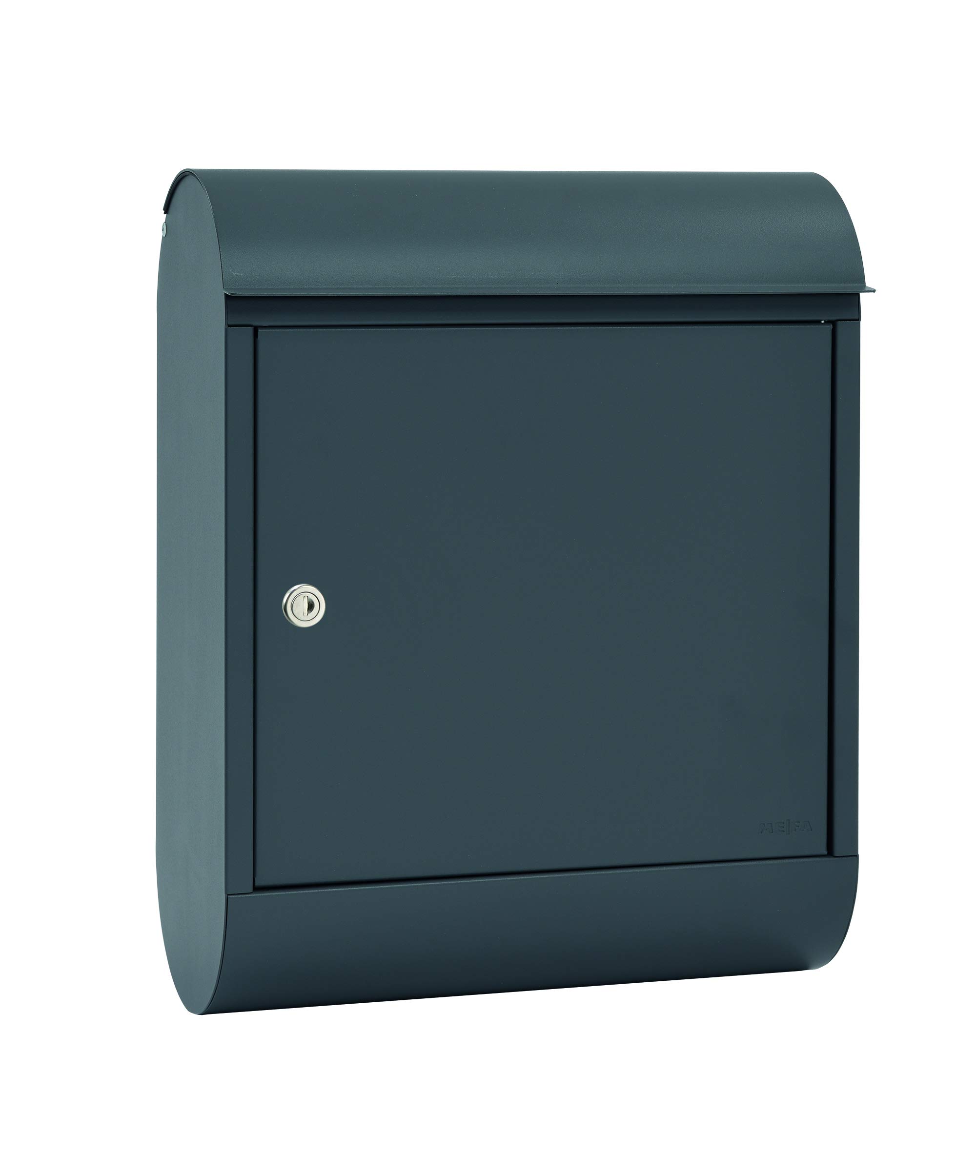 MEFA 842500DE Briefkasten Topaz 842 842500M Letterbox with Security Lock 430 x 340 x 150 mm Basalt Grey