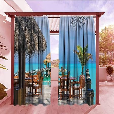 Amazon Com Outdoor Blackout Curtain Coastal Decor Collection