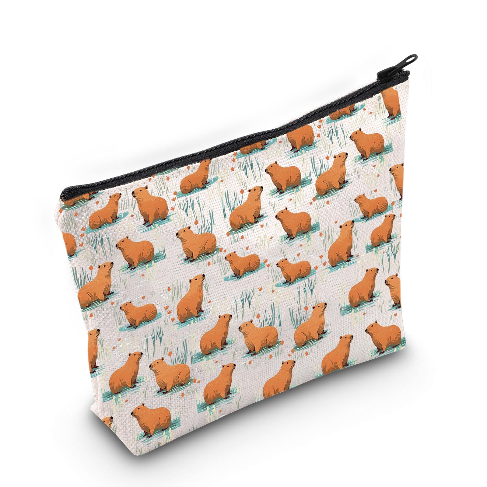 Cute Capybara Gift for Women Capybara Lover Gift Capybara Zipper Pouch Makeup Bag (Capybara EU)