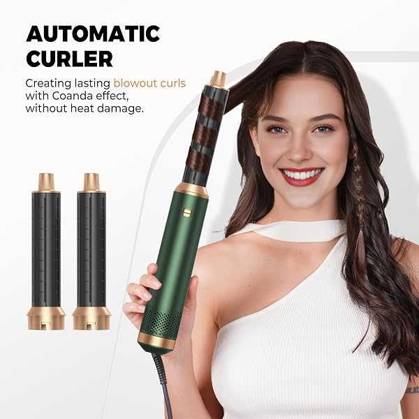 5 IN 1 BLOW DRYER BRUSH, UPGRADE HAIR DRYER BRUSH SET NEGATIVE ION AIR STYLER CURLING WRAP AIR CURLER, HOT AIR BRUSH CURLING IRON HAIR STYLING TOOLS AS A GIFT FOR STRAIGHT/CURL/DRY/SMOOTH