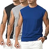 Suwangi Mens Tank Top Gym Exercise Athletic Quick Dry Muscle Bodybuilding Sleeveless Shirts Workout Outdoor Running Shirts