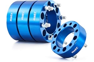 Orion Motor Tech 6x5.5 Wheel Spacers, 2 Inch Blue Wheel Spacer Kit with M14x1.5 Studs Compatible with Chevy Silverado 1500 Ch