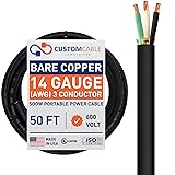 14 Gauge Wire (14 AWG) – 3 Conductor Cable