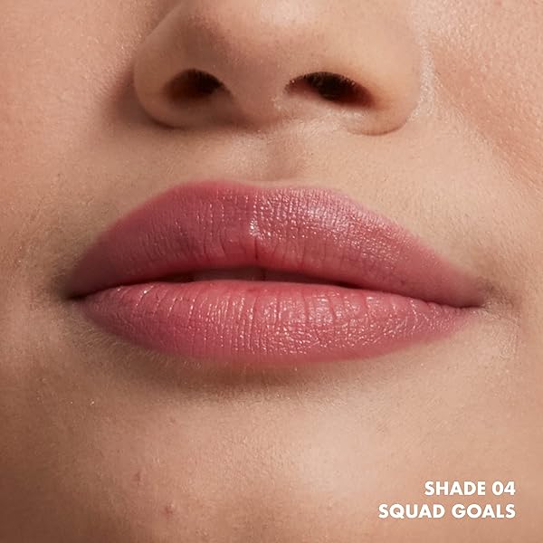NYX PROFESSIONAL MAKEUP POWDER PUFF LIPPIE LIP CREAM, LIQUID LIPSTICK – SQUAD GOALS (TEA ROSE PINK)